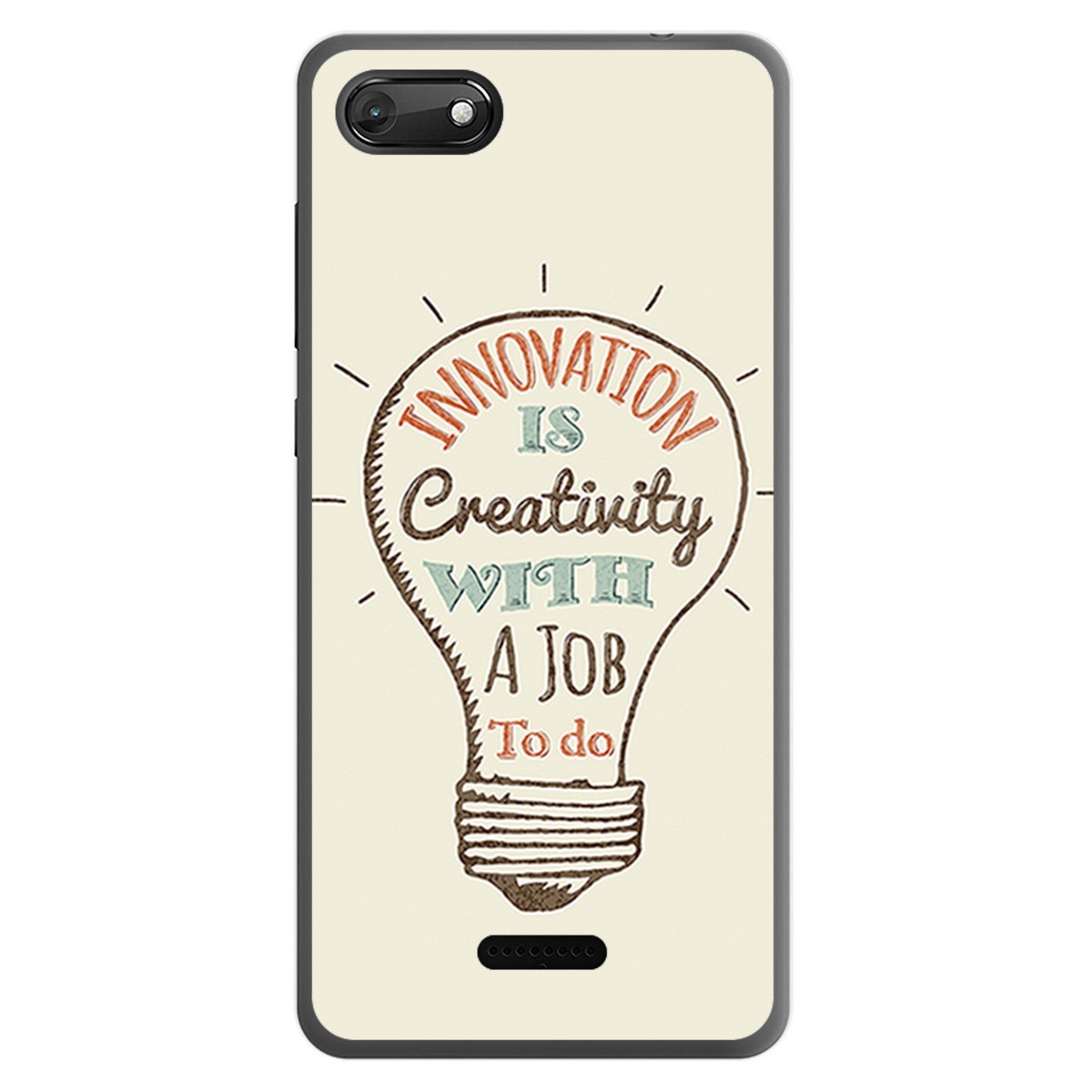 Funda Gel Tpu para Wiko Harry2 diseño Creativity Dibujos