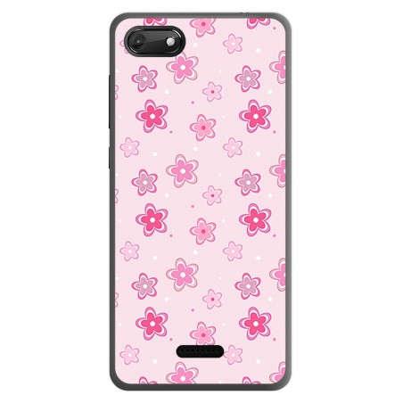 Funda Gel Tpu para Wiko Harry2 diseño Flores Dibujos