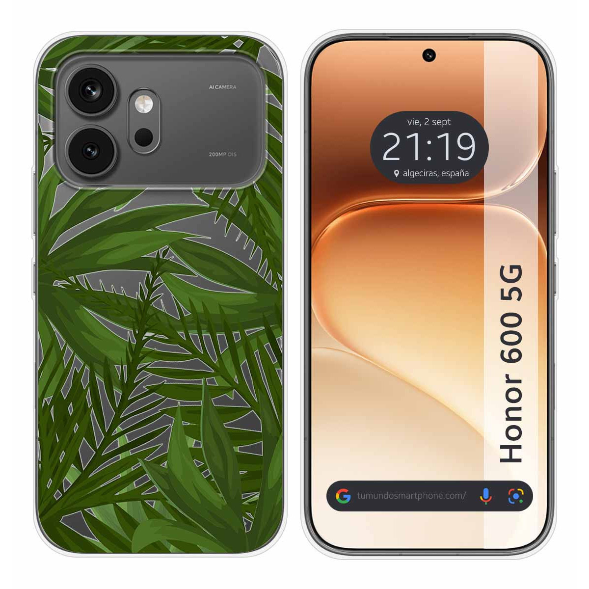 Funda Silicona Transparente para Huawei Honor 600 5G diseño Jungla Dibujos