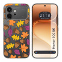 Funda Silicona Transparente para Huawei Honor 600 5G diseño Otoño Dibujos