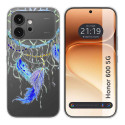 Funda Silicona Transparente para Huawei Honor 600 5G diseño Plumas Dibujos