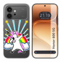 Funda Silicona Transparente para Huawei Honor 600 5G diseño Unicornio Dibujos