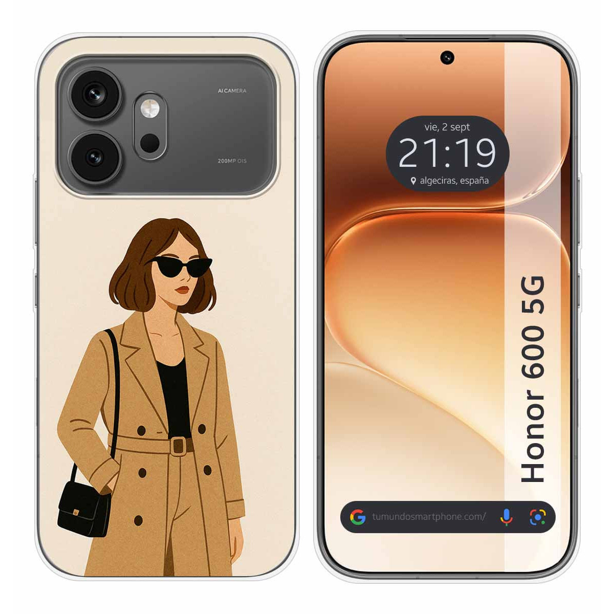Funda Silicona para Huawei Honor 600 5G diseño Mujer 01 Dibujos