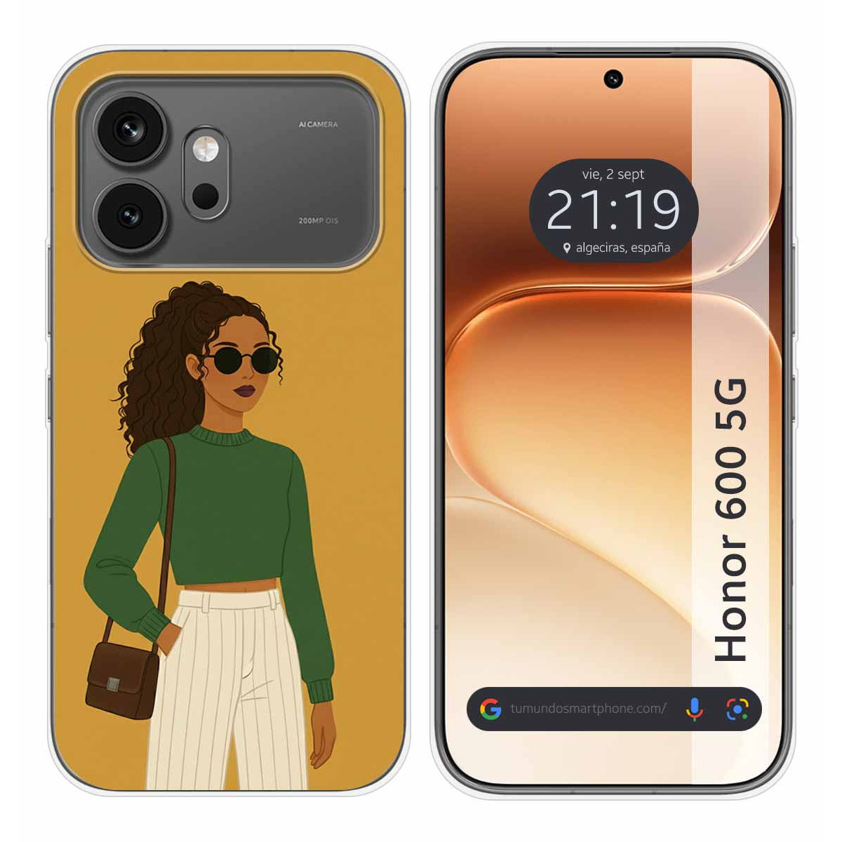 Funda Silicona para Huawei Honor 600 5G diseño Mujer 02 Dibujos