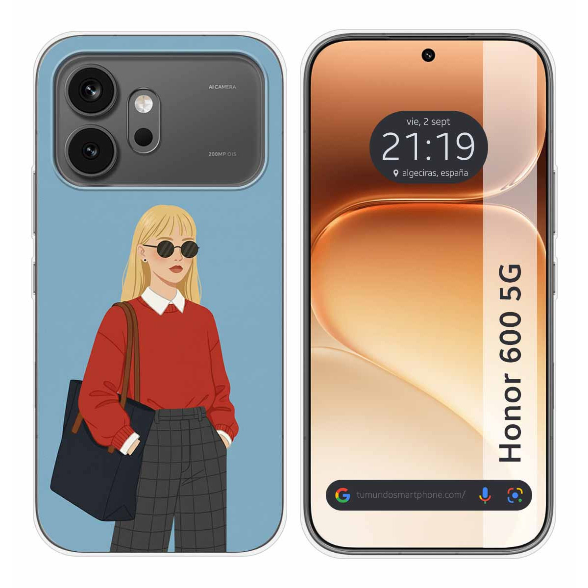 Funda Silicona para Huawei Honor 600 5G diseño Mujer 04 Dibujos