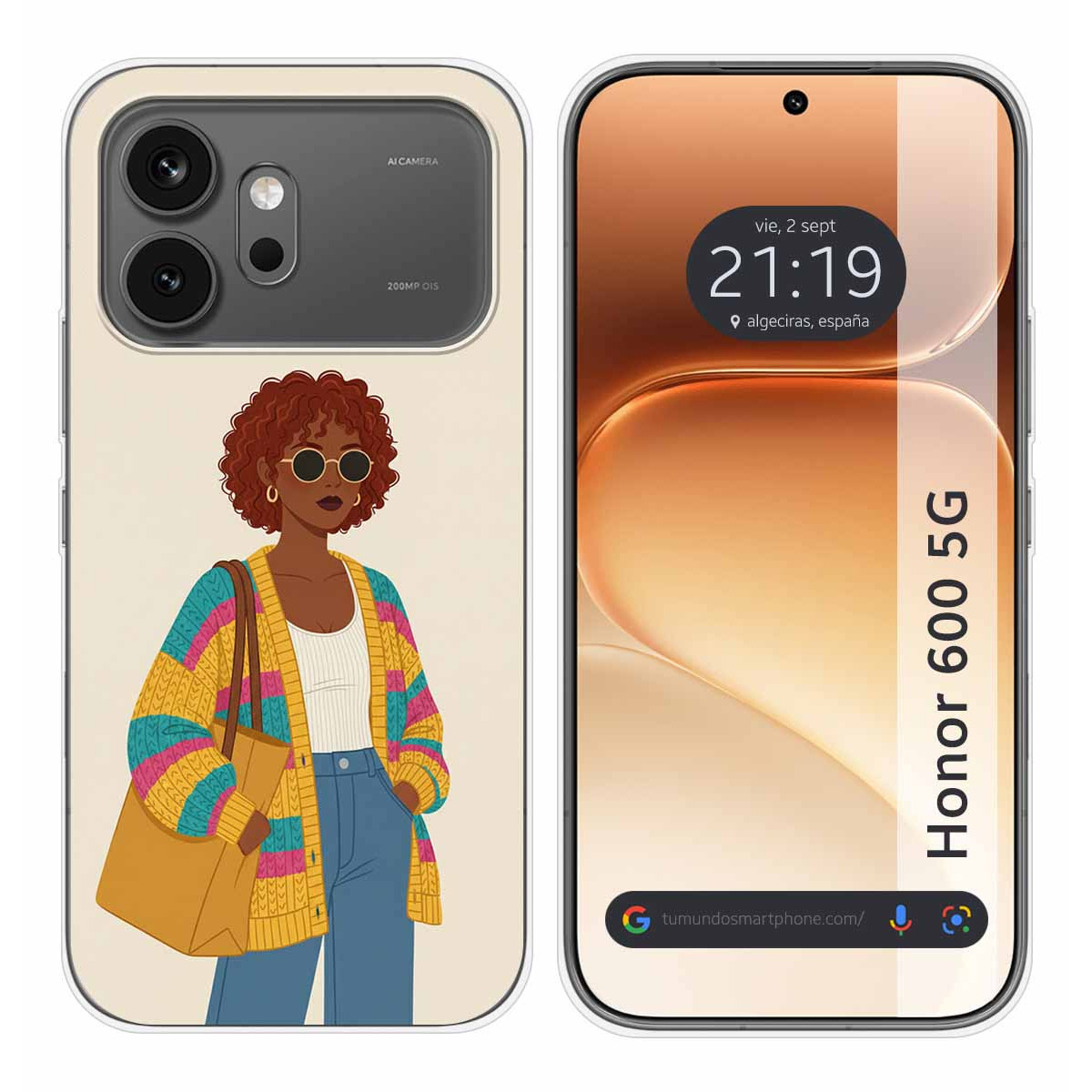Funda Silicona para Huawei Honor 600 5G diseño Mujer 05 Dibujos