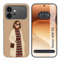 Funda Silicona para Huawei Honor 600 5G diseño Mujer 09 Dibujos