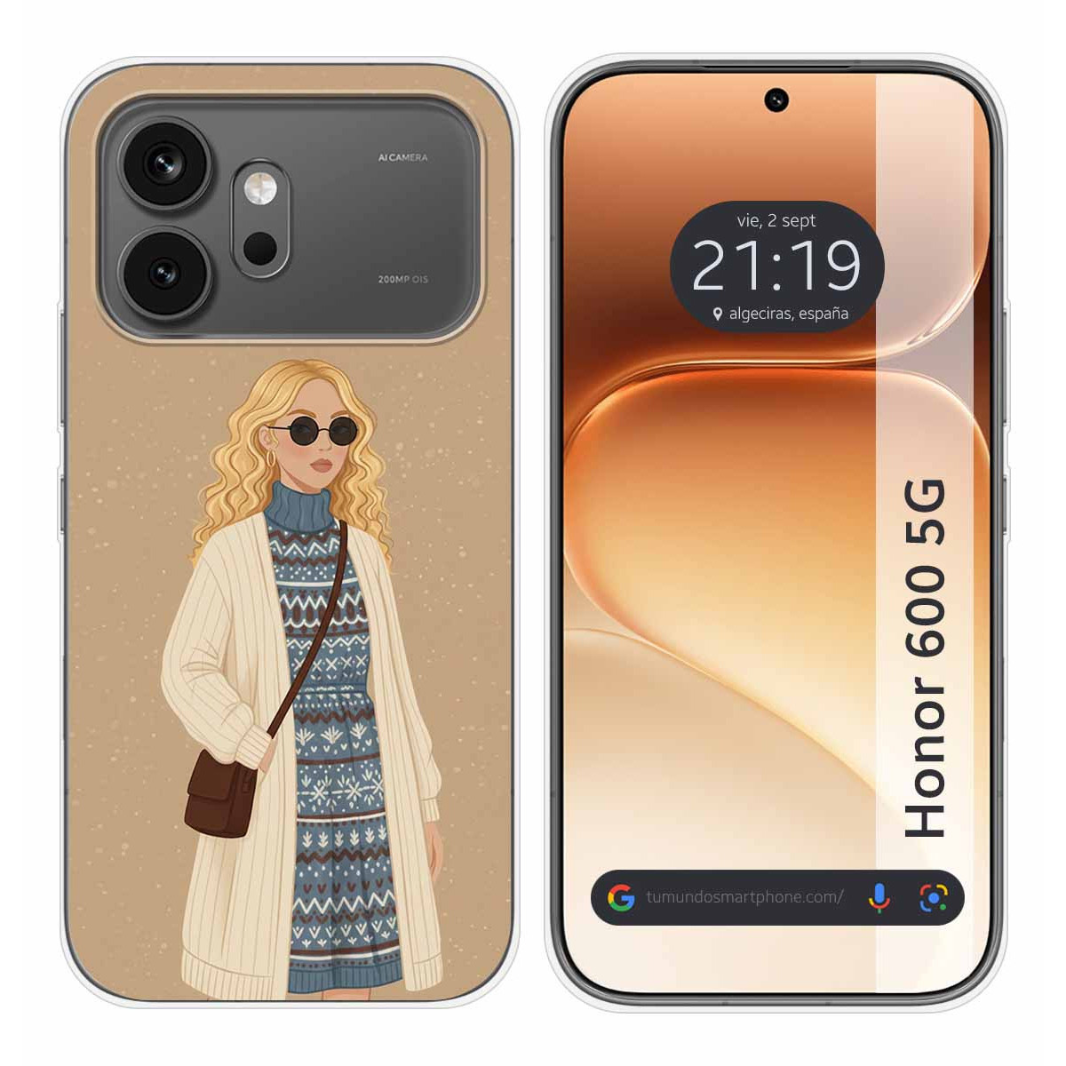 Funda Silicona para Huawei Honor 600 5G diseño Mujer 10 Dibujos