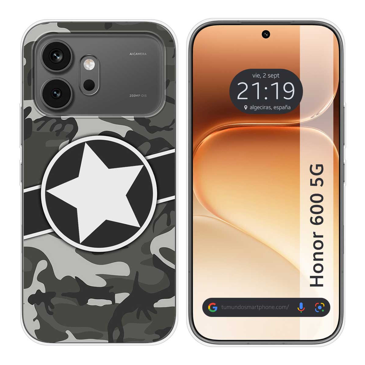 Funda Silicona para Huawei Honor 600 5G diseño Camuflaje 02 Dibujos