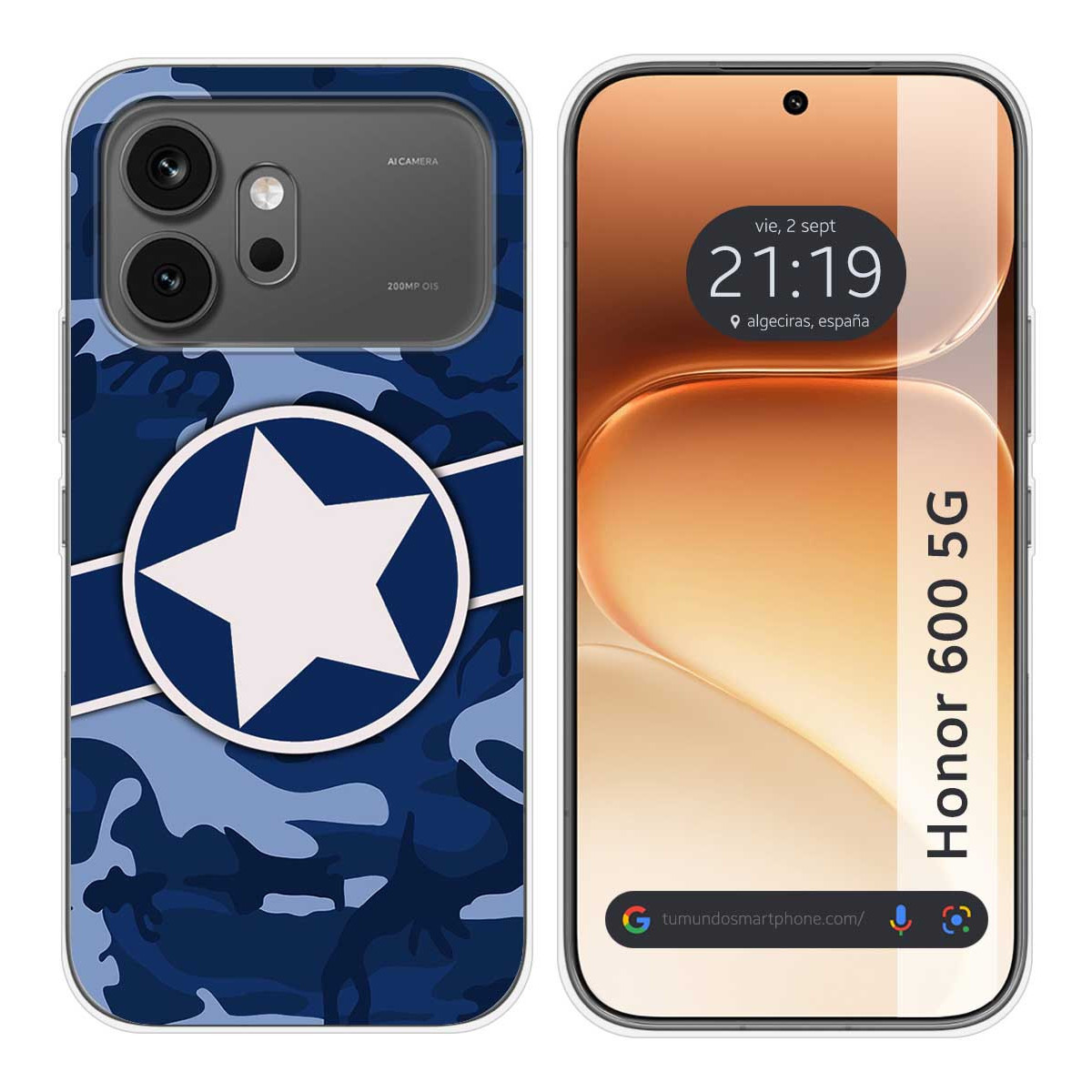 Funda Silicona para Huawei Honor 600 5G diseño Camuflaje 03 Dibujos