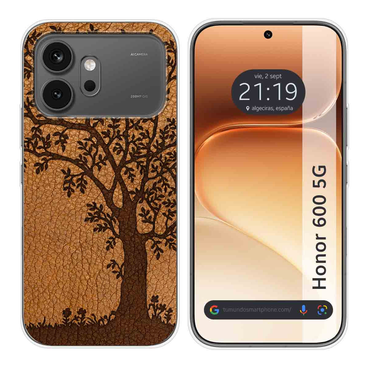 Funda Silicona para Huawei Honor 600 5G diseño Cuero 03 Dibujos