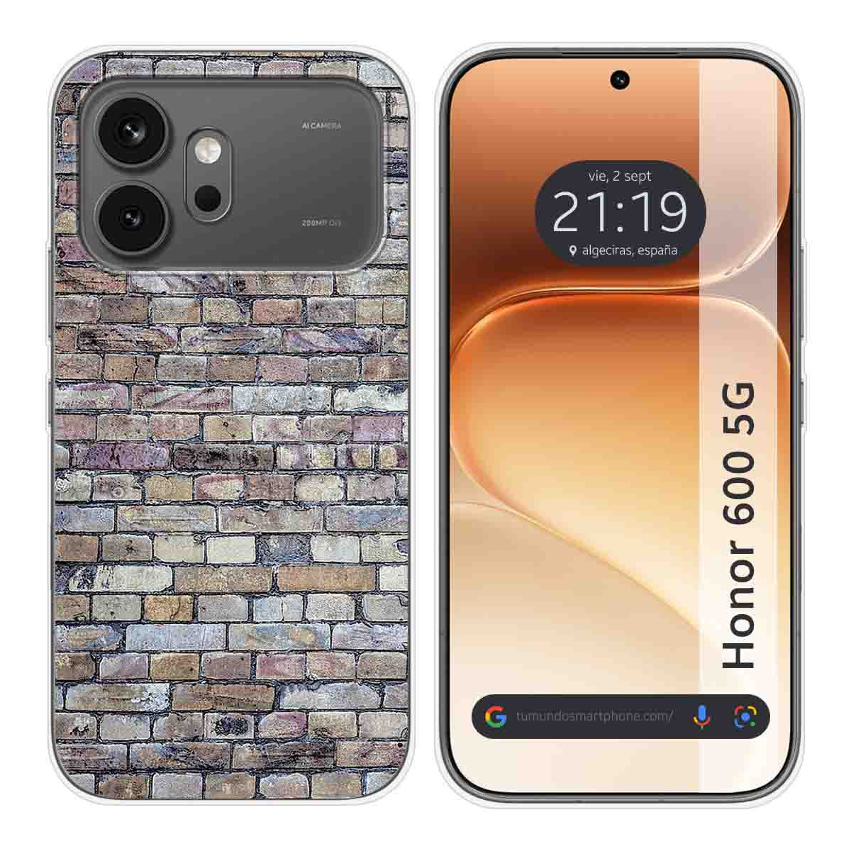 Funda Silicona para Huawei Honor 600 5G diseño Ladrillo 02 Dibujos