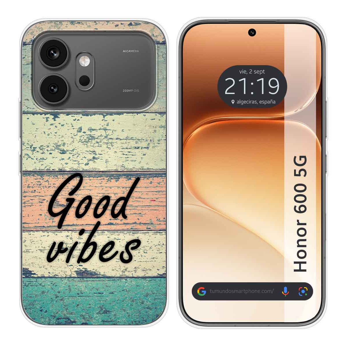 Funda Silicona para Huawei Honor 600 5G diseño Madera 01 Dibujos