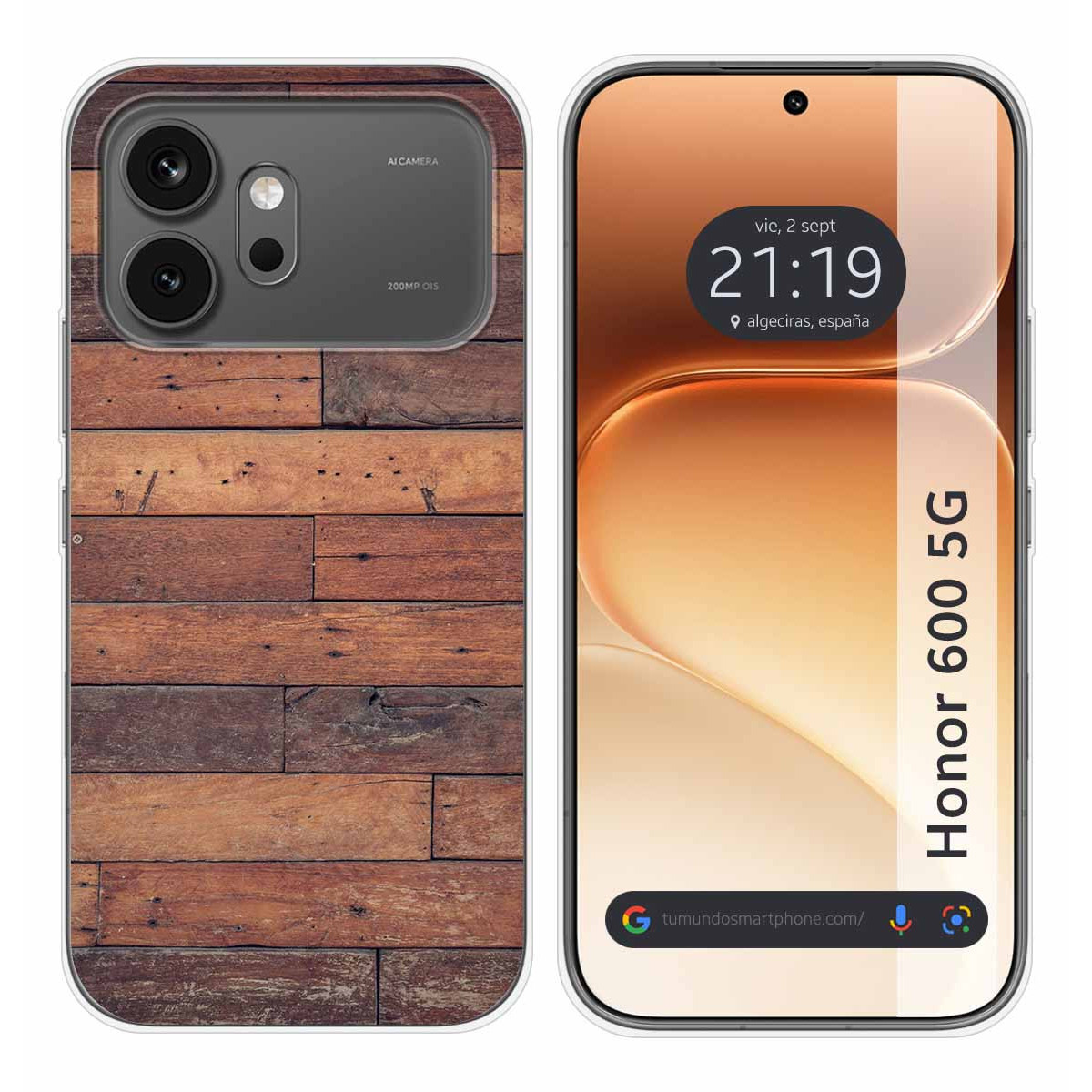 Funda Silicona para Huawei Honor 600 5G diseño Madera 03 Dibujos
