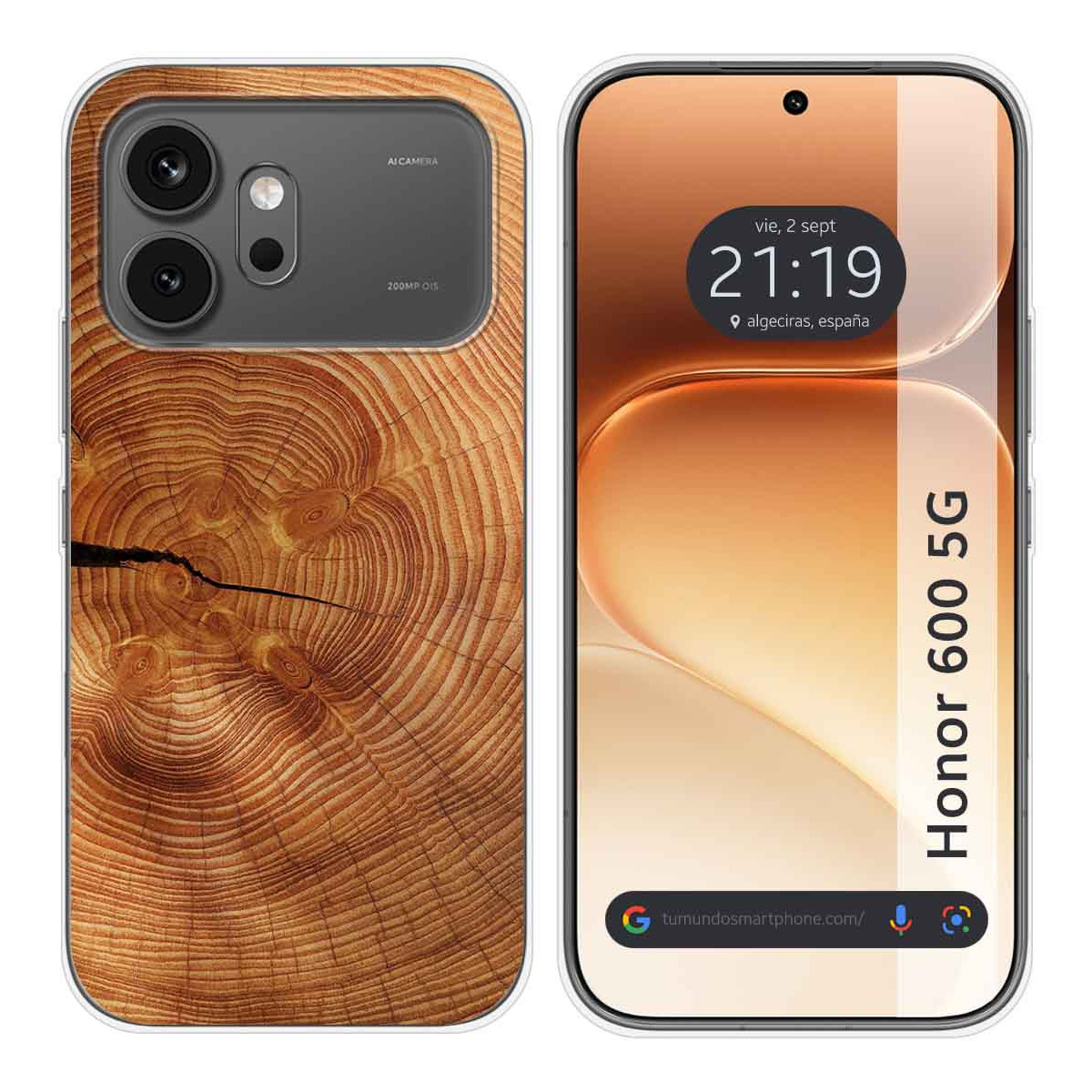Funda Silicona para Huawei Honor 600 5G diseño Madera 04 Dibujos