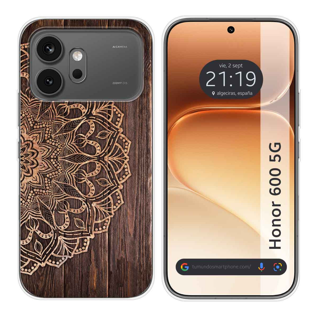 Funda Silicona para Huawei Honor 600 5G diseño Madera 06 Dibujos