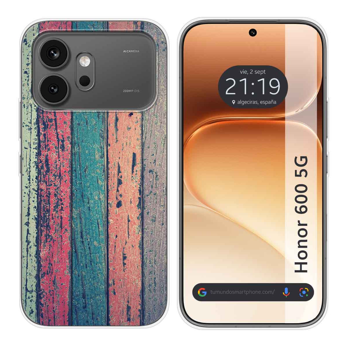 Funda Silicona para Huawei Honor 600 5G diseño Madera 10 Dibujos