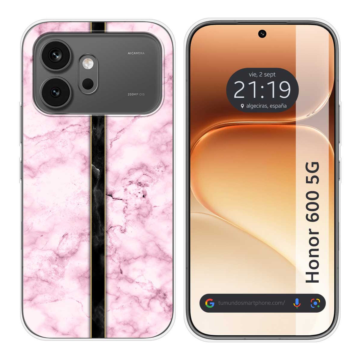 Funda Silicona para Huawei Honor 600 5G diseño Mármol 04 Dibujos