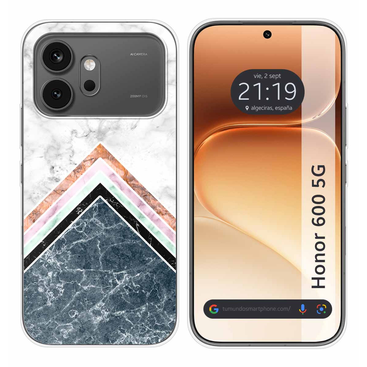 Funda Silicona para Huawei Honor 600 5G diseño Mármol 05 Dibujos