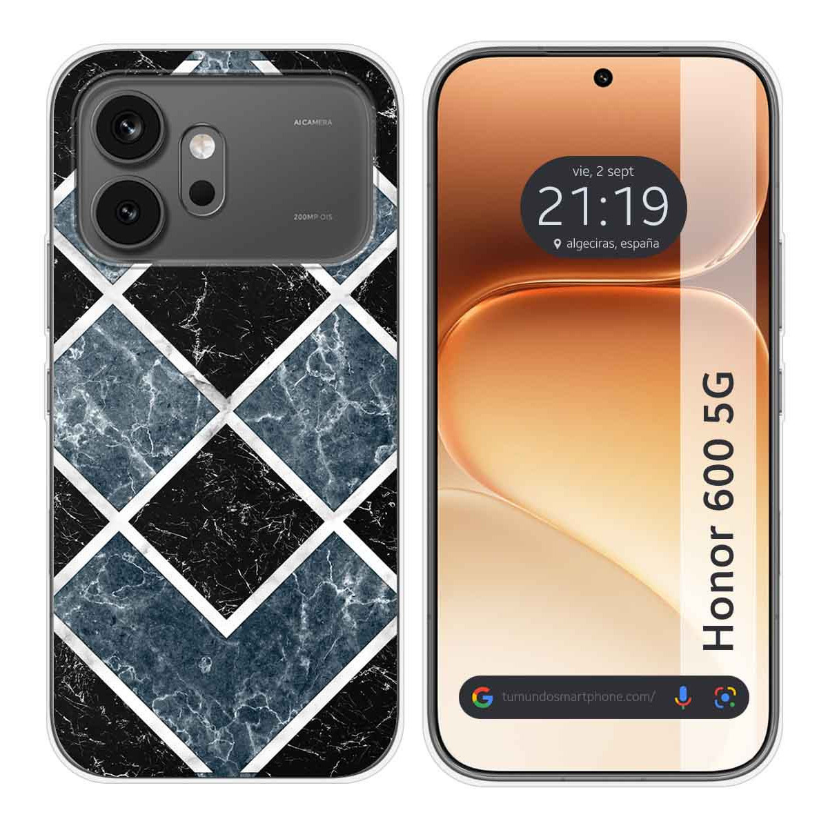 Funda Silicona para Huawei Honor 600 5G diseño Mármol 06 Dibujos