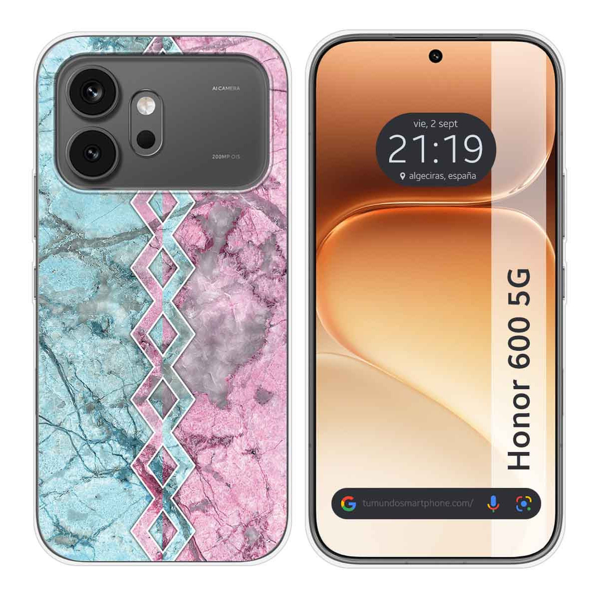 Funda Silicona para Huawei Honor 600 5G diseño Mármol 08 Dibujos