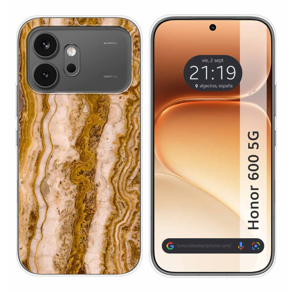 Funda Silicona para Huawei Honor 600 5G diseño Mármol 10 Dibujos
