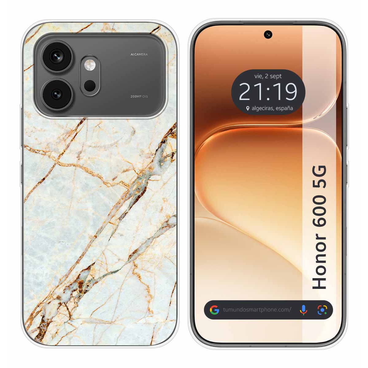 Funda Silicona para Huawei Honor 600 5G diseño Mármol 13 Dibujos