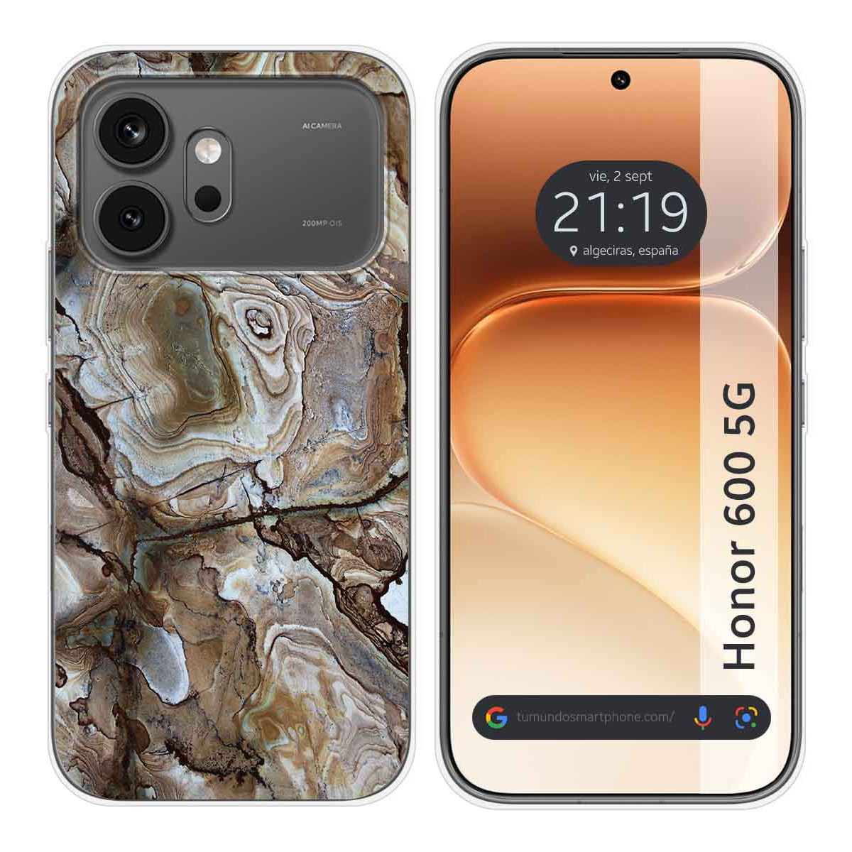 Funda Silicona para Huawei Honor 600 5G diseño Mármol 14 Dibujos