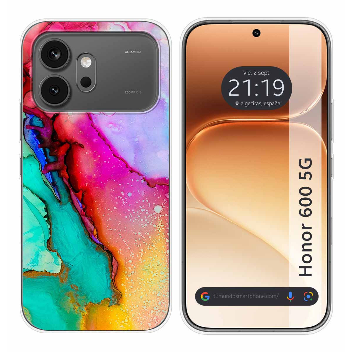 Funda Silicona para Huawei Honor 600 5G diseño Mármol 15 Dibujos