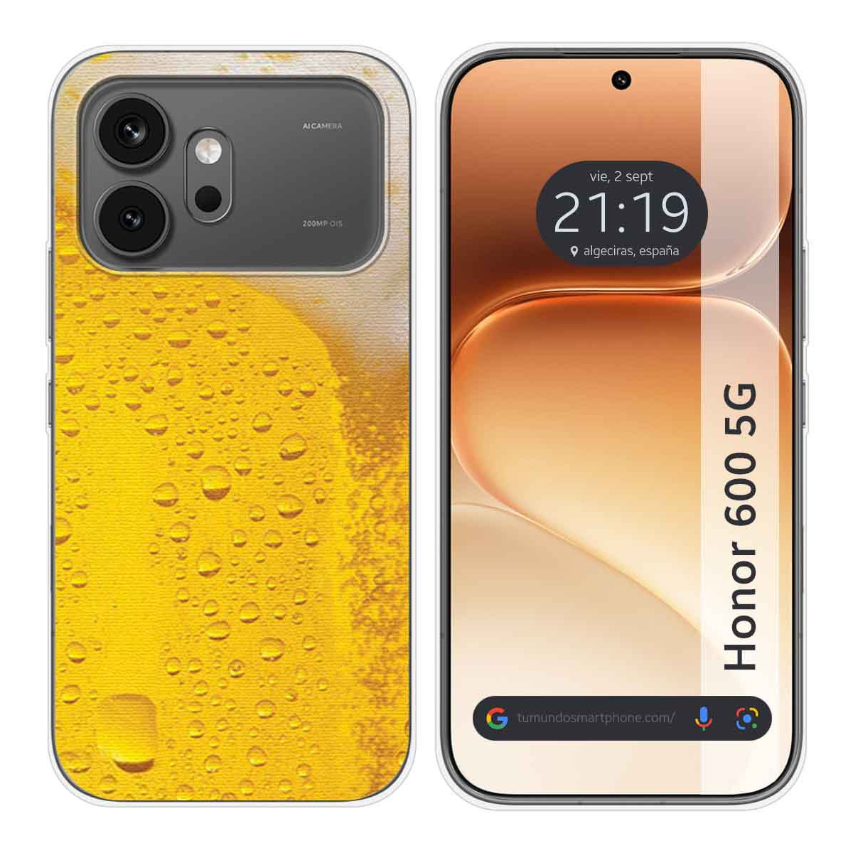 Funda Silicona para Huawei Honor 600 5G diseño Cerveza Dibujos