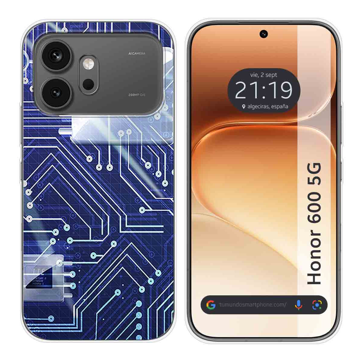 Funda Silicona para Huawei Honor 600 5G diseño Circuito Dibujos