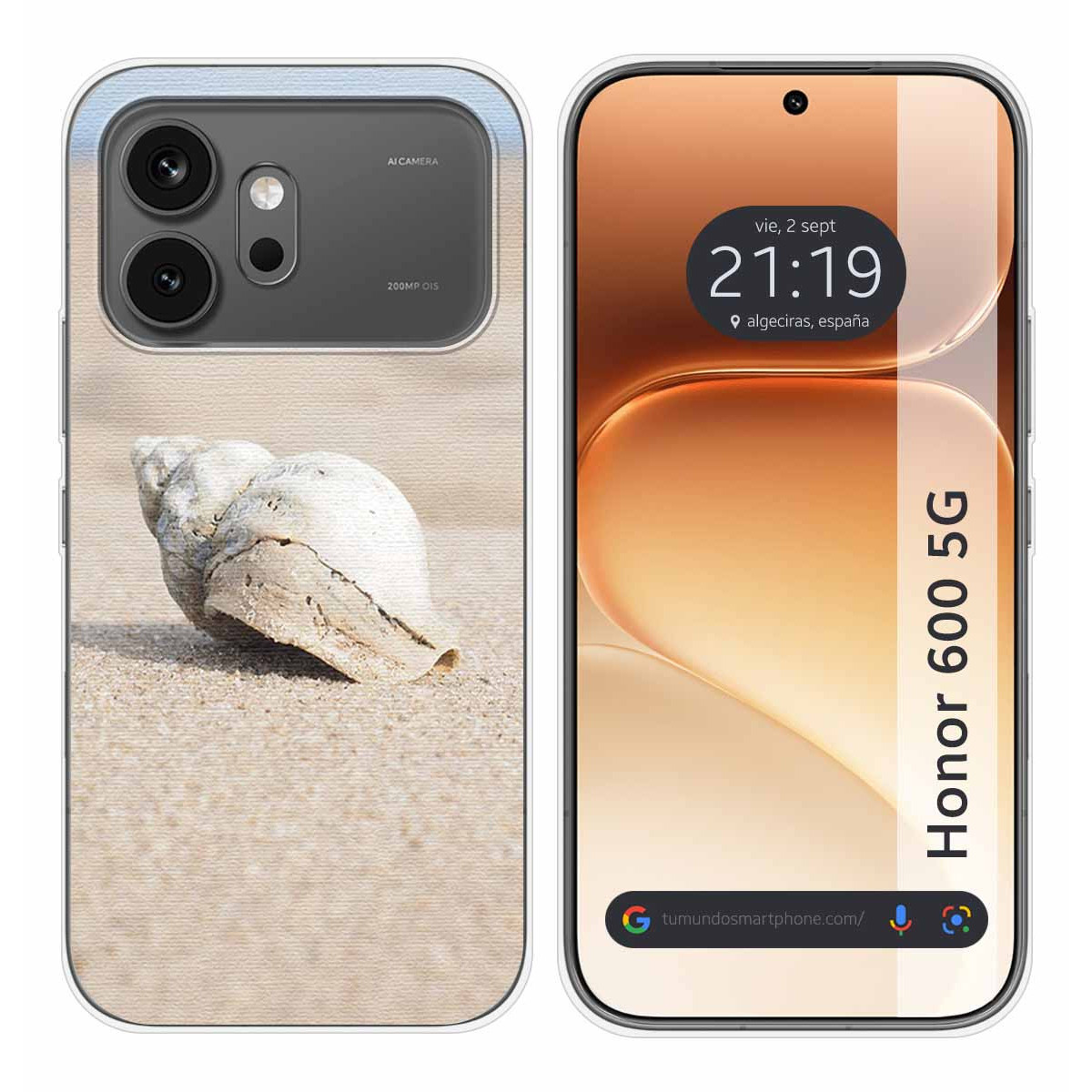Funda Silicona para Huawei Honor 600 5G diseño Concha Dibujos