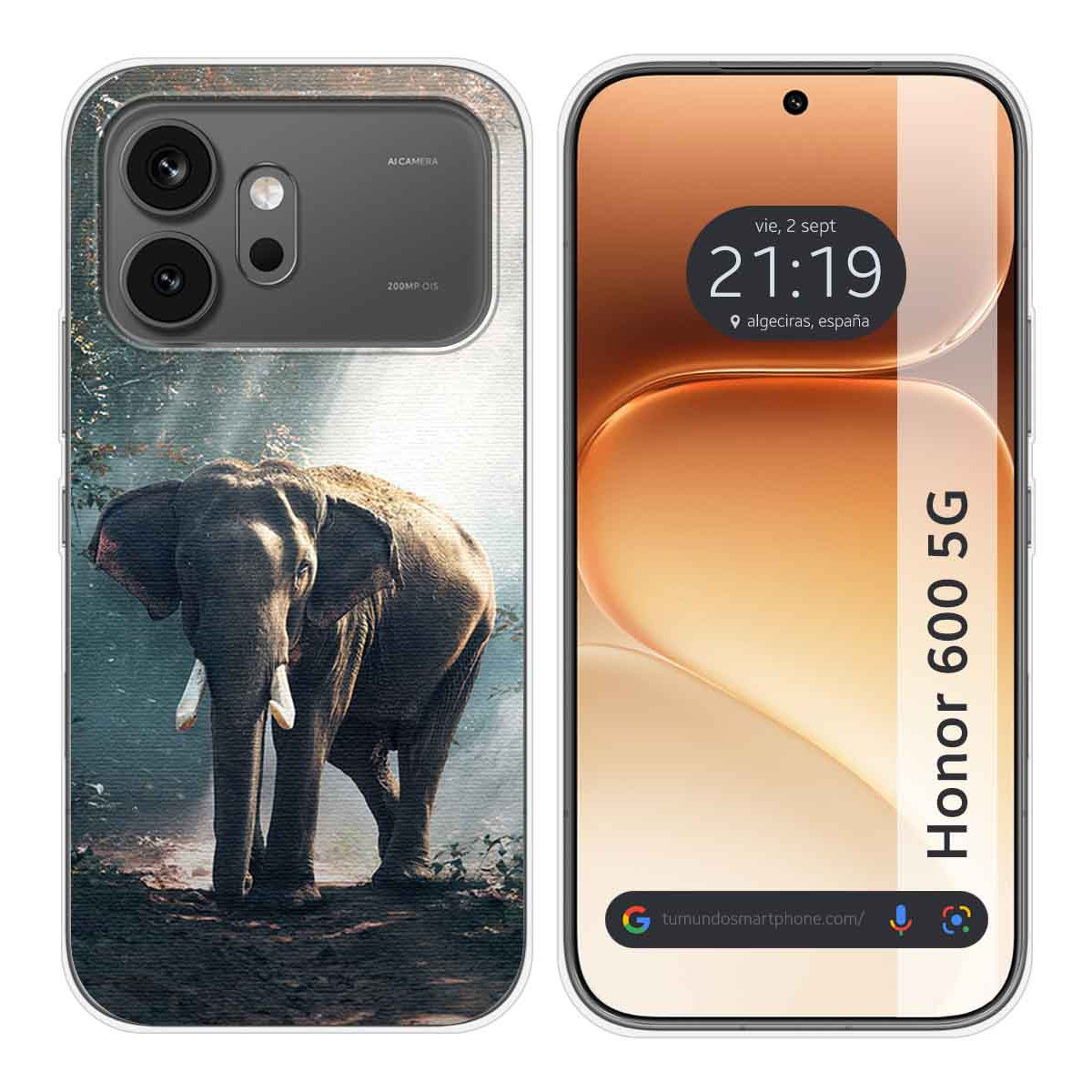 Funda Silicona para Huawei Honor 600 5G diseño Elefante Dibujos