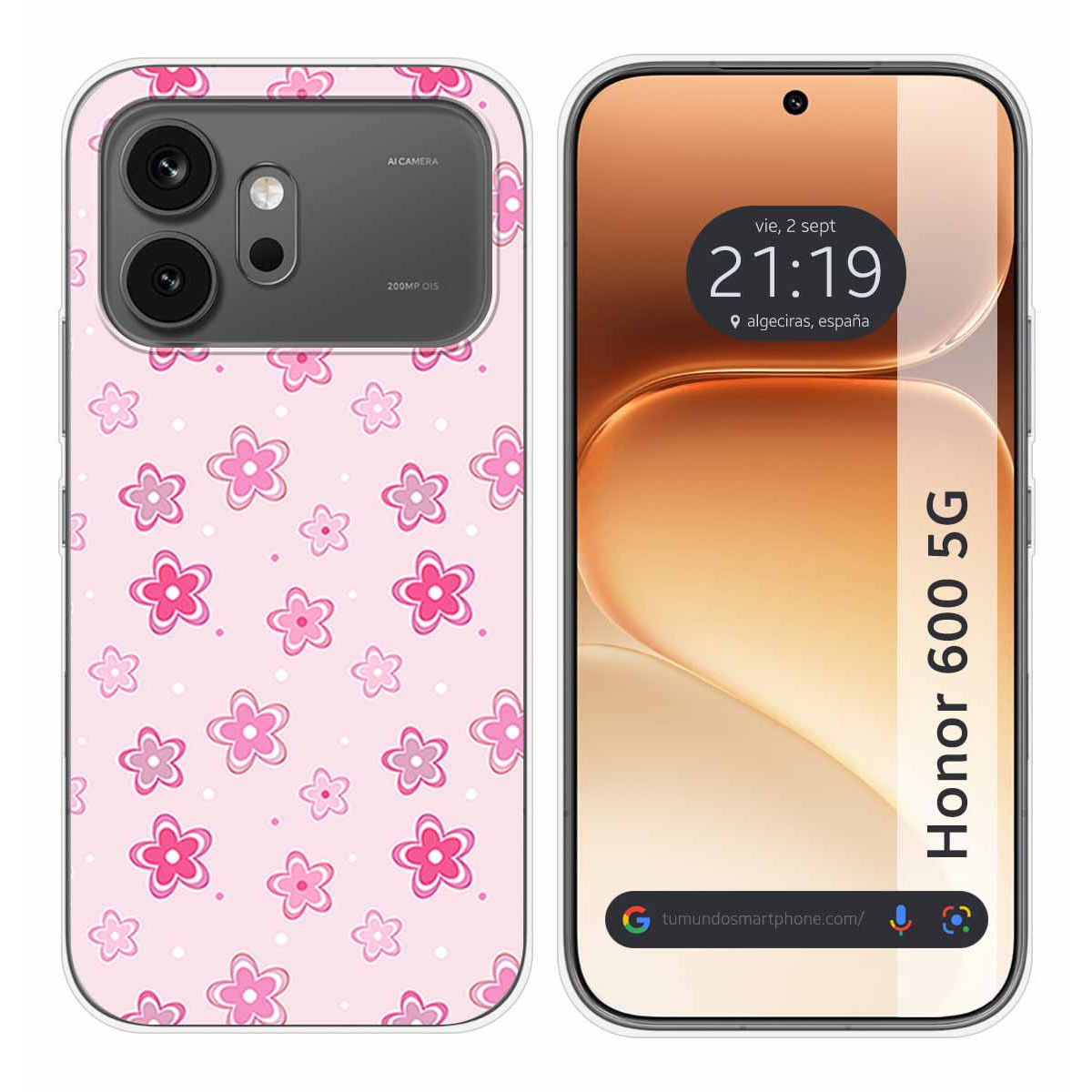 Funda Silicona para Huawei Honor 600 5G diseño Flores Dibujos