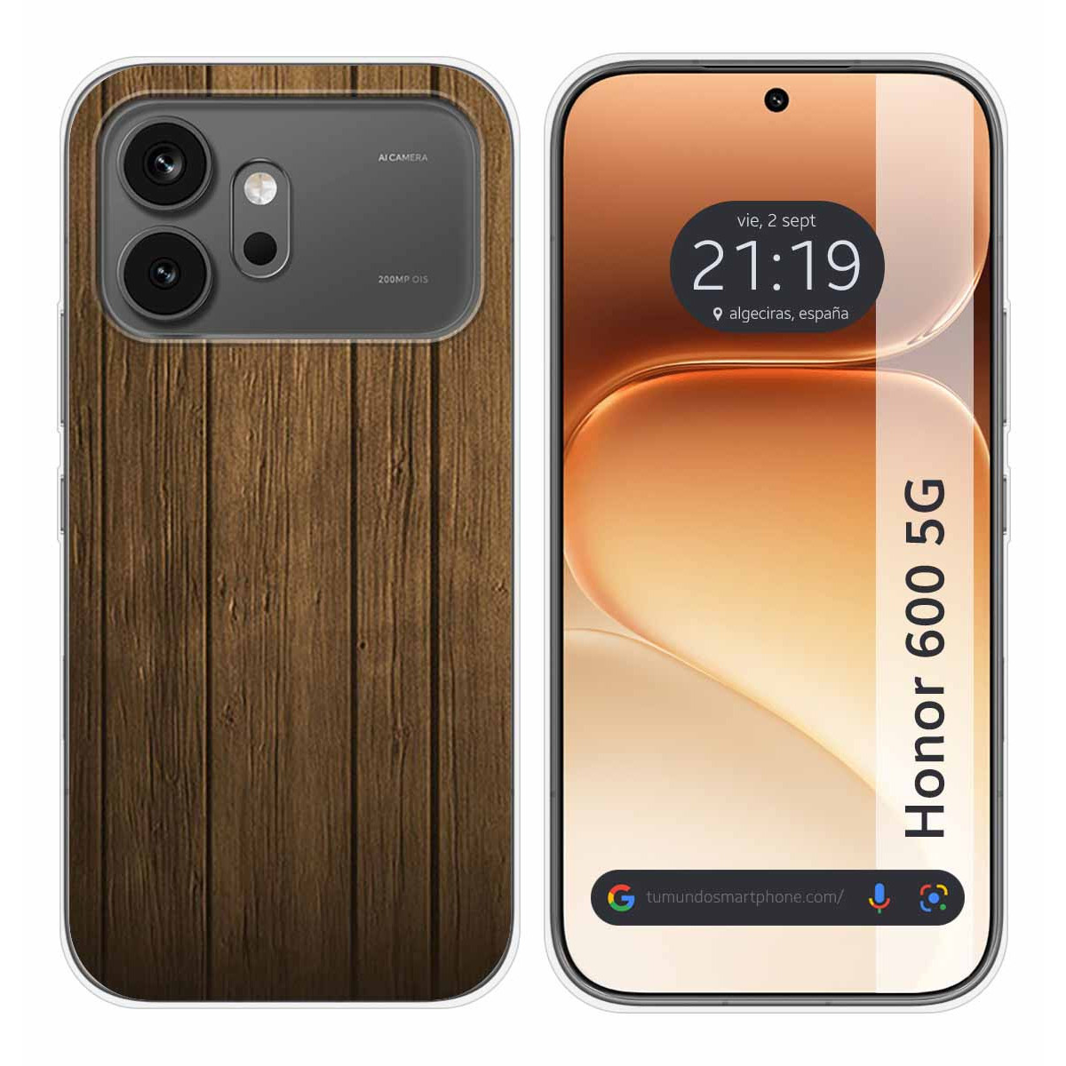 Funda Silicona para Huawei Honor 600 5G diseño Madera Dibujos