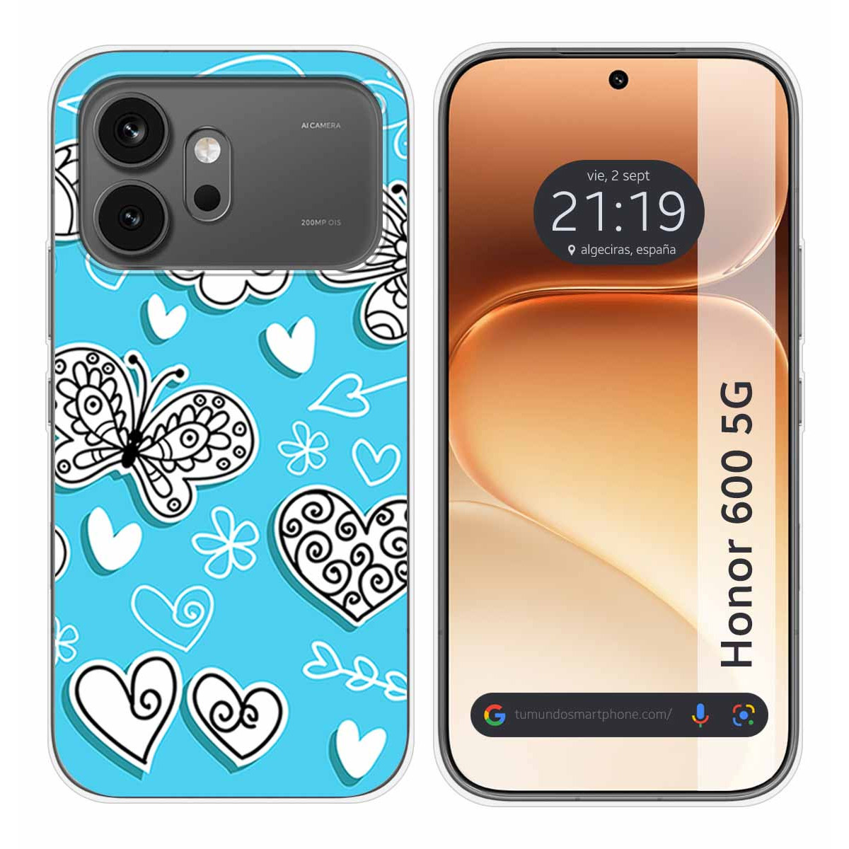 Funda Silicona para Huawei Honor 600 5G diseño Mariposas Dibujos