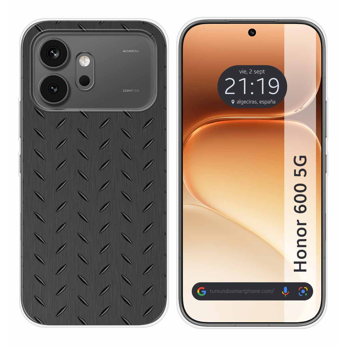 Funda Silicona para Huawei Honor 600 5G diseño Metal Dibujos
