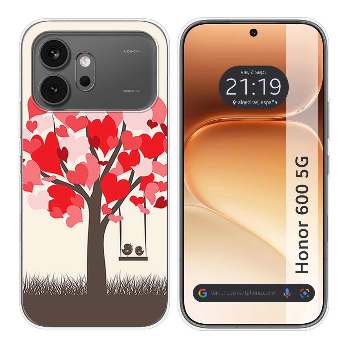 Funda Silicona para Huawei Honor 600 5G diseño Pajaritos Dibujos