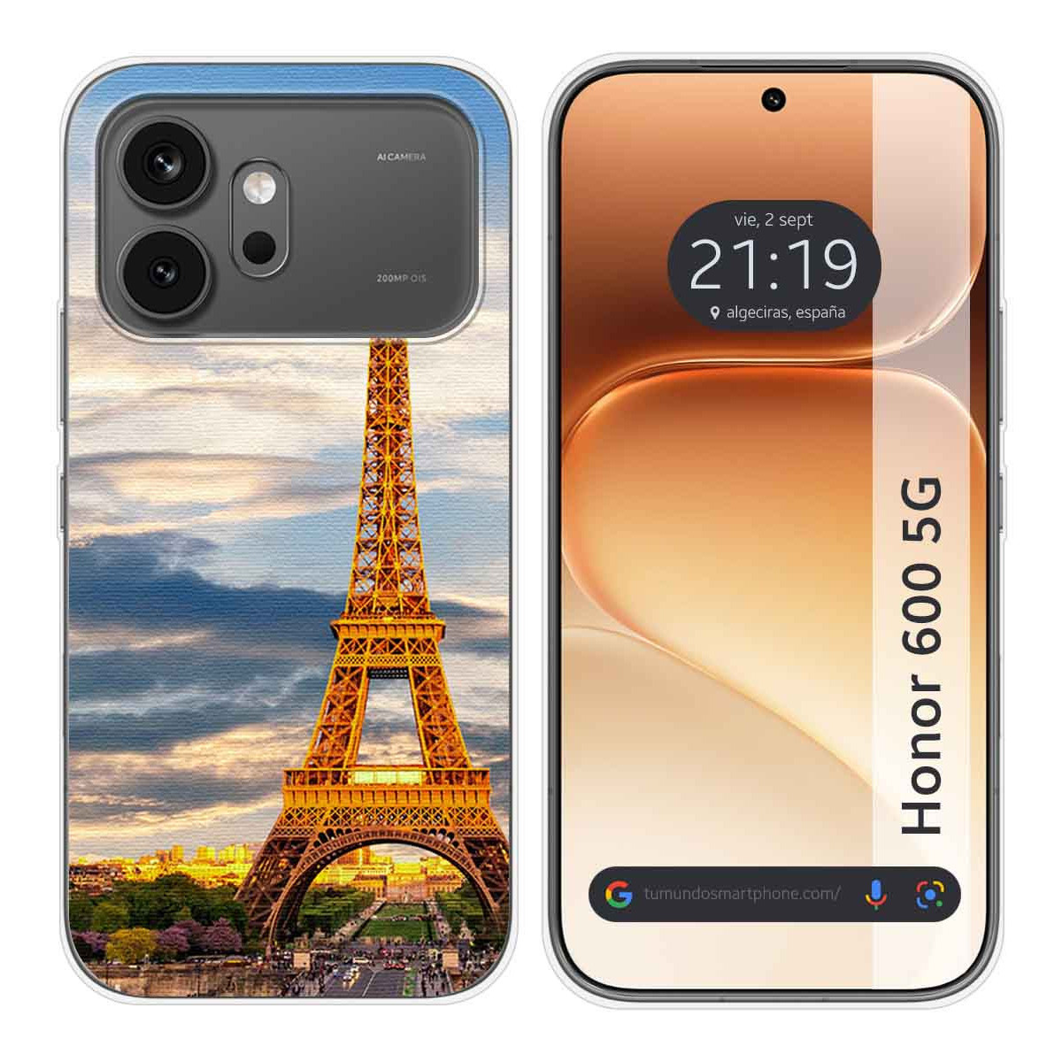Funda Silicona para Huawei Honor 600 5G diseño Paris Dibujos