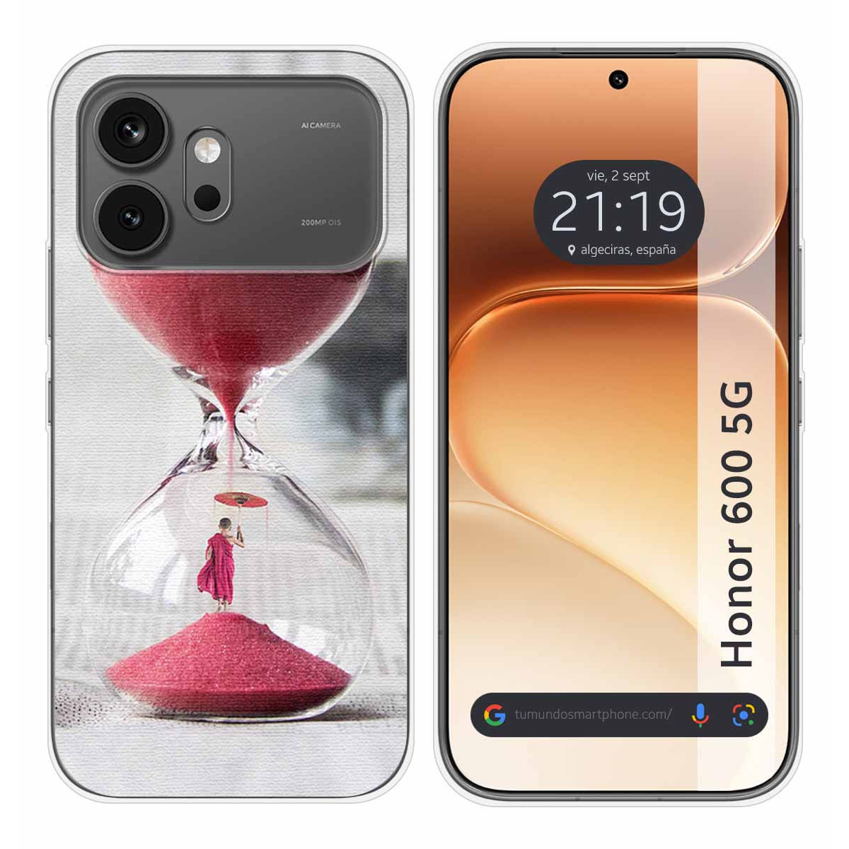 Funda Silicona para Huawei Honor 600 5G diseño Reloj Dibujos