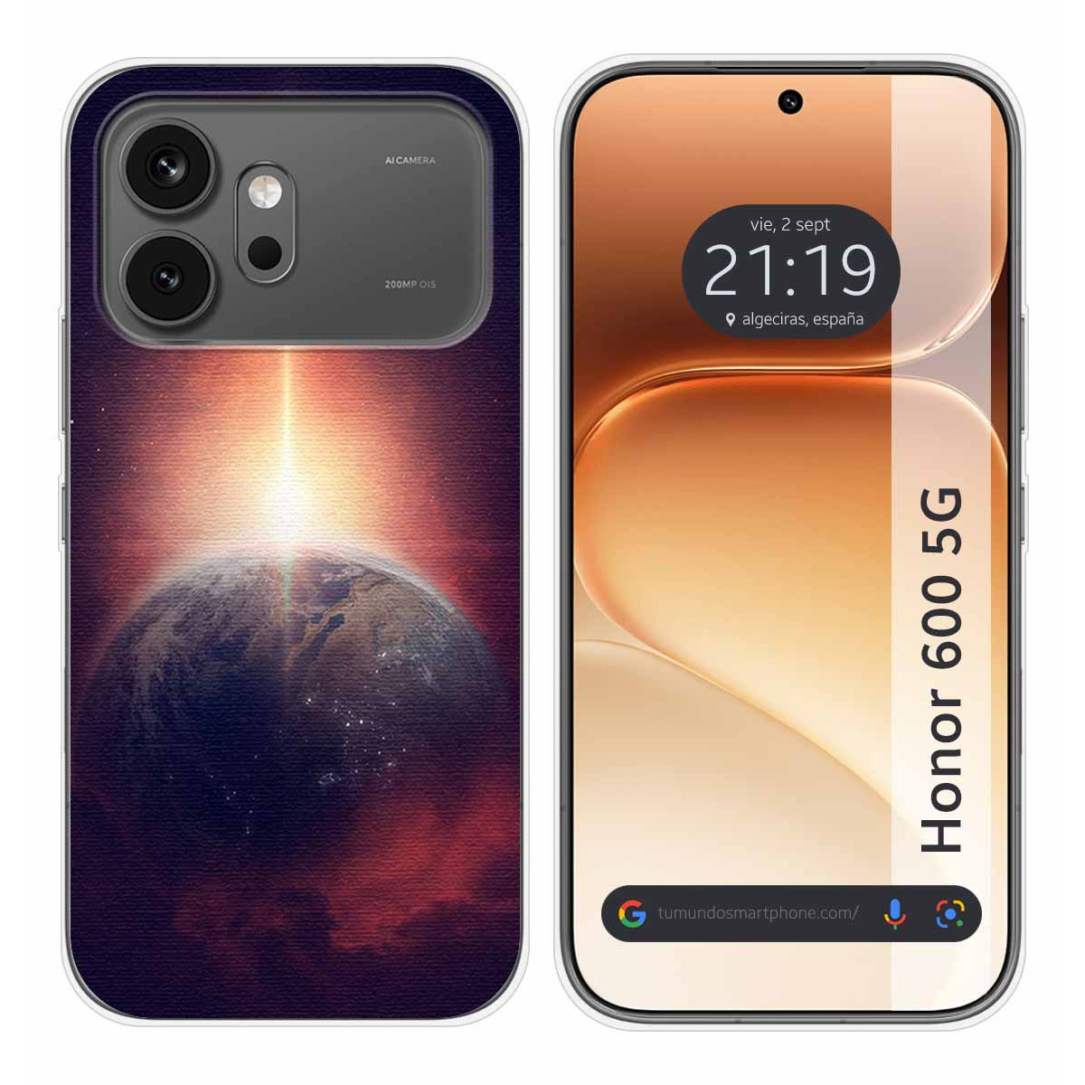 Funda Silicona para Huawei Honor 600 5G diseño Tierra Dibujos