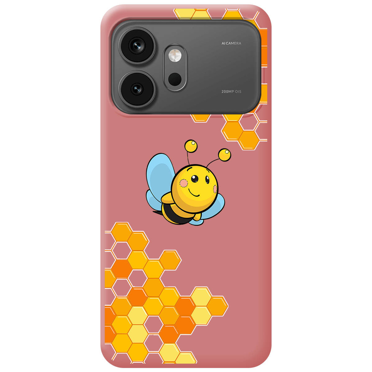 Funda Silicona Líquida Rosa para Huawei Honor 600 5G diseño Abeja Dibujos