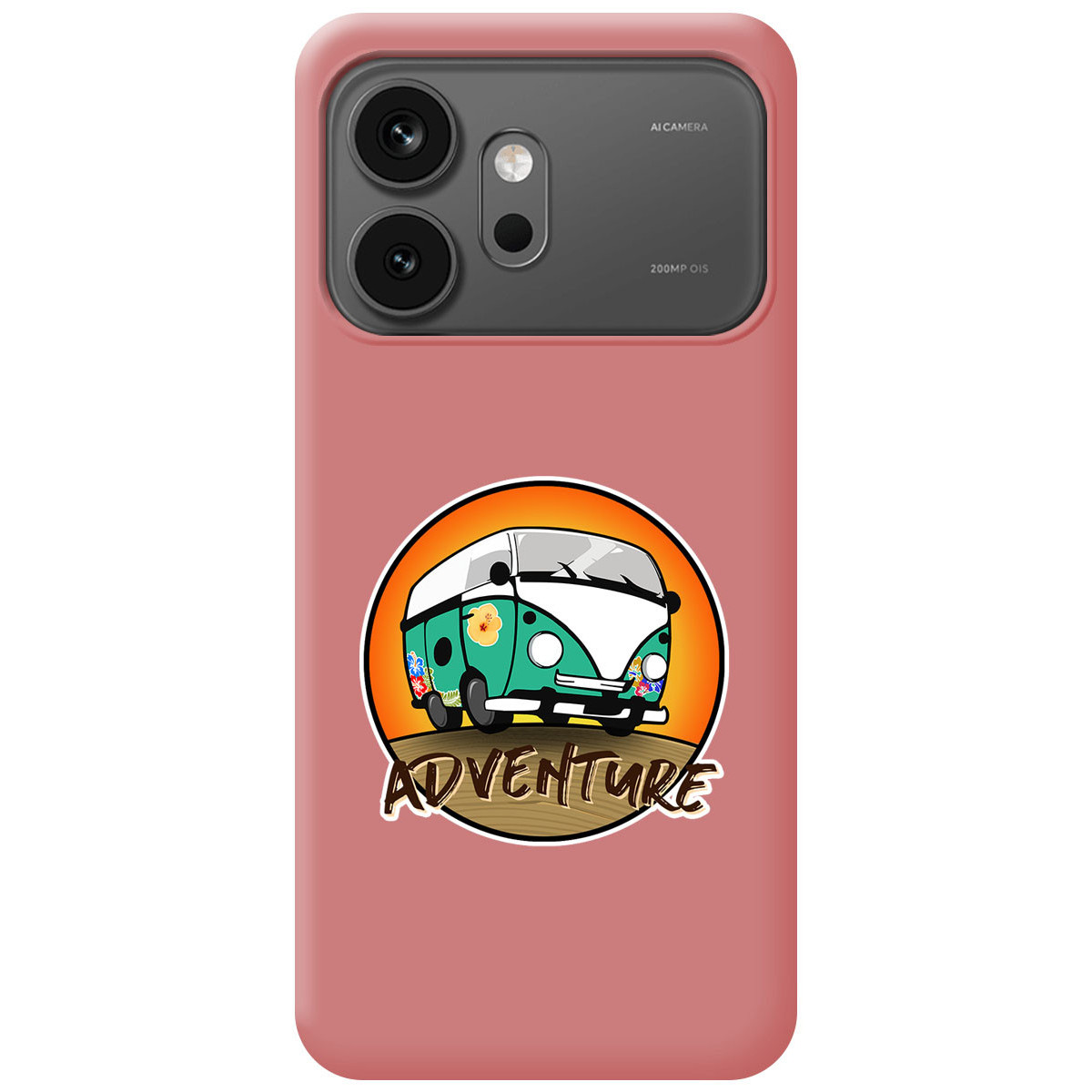 Funda Silicona Líquida Rosa para Huawei Honor 600 5G diseño Adventure Dibujos