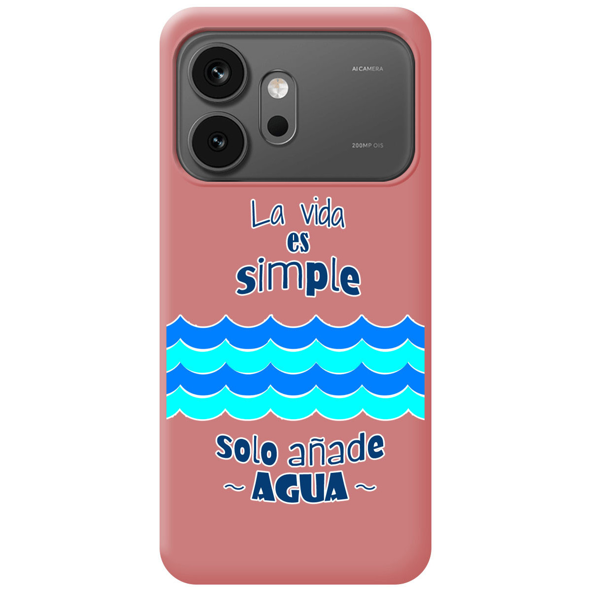 Funda Silicona Líquida Rosa para Huawei Honor 600 5G diseño Agua Dibujos