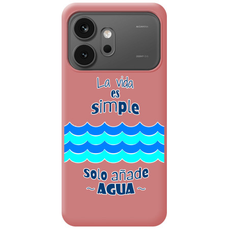 Funda Silicona Líquida Rosa para Huawei Honor 600 5G diseño Agua Dibujos