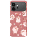 Funda Silicona Líquida Rosa para Huawei Honor 600 5G diseño Cerdos Dibujos