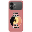Funda Silicona Líquida Rosa para Huawei Honor 600 5G diseño Hombre Escalada Dibujos