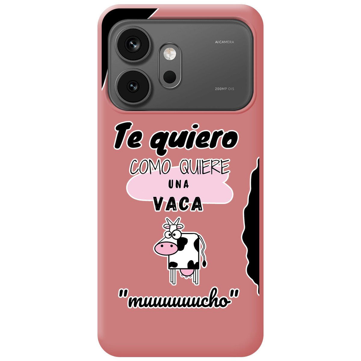 Funda Silicona Líquida Rosa para Huawei Honor 600 5G diseño Vaca Dibujos