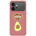 Funda Silicona Líquida Rosa para Huawei Honor 600 5G diseño Vegan Life Dibujos