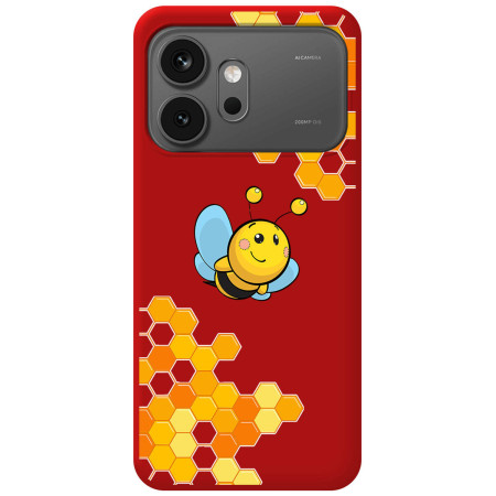 Funda Silicona Líquida Roja para Huawei Honor 600 5G diseño Abeja Dibujos